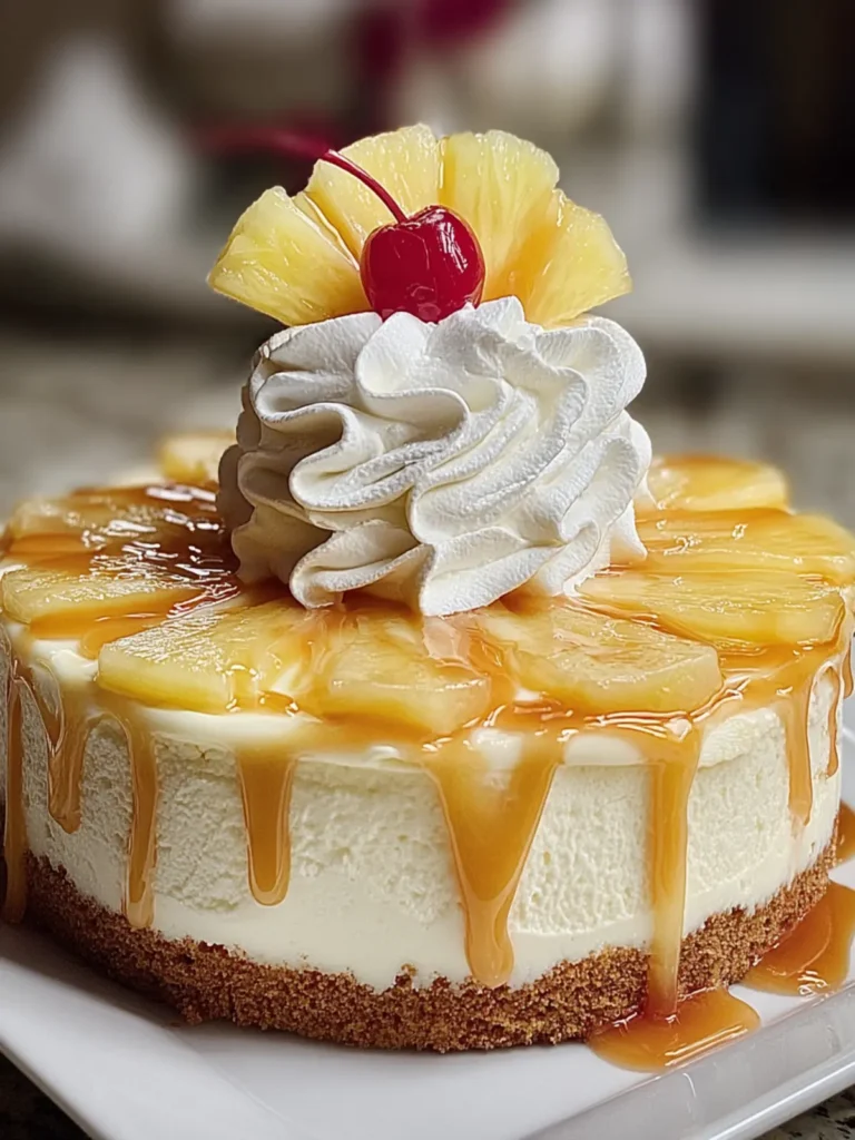 Pineapple Caramel Cheesecake Dessert First Image