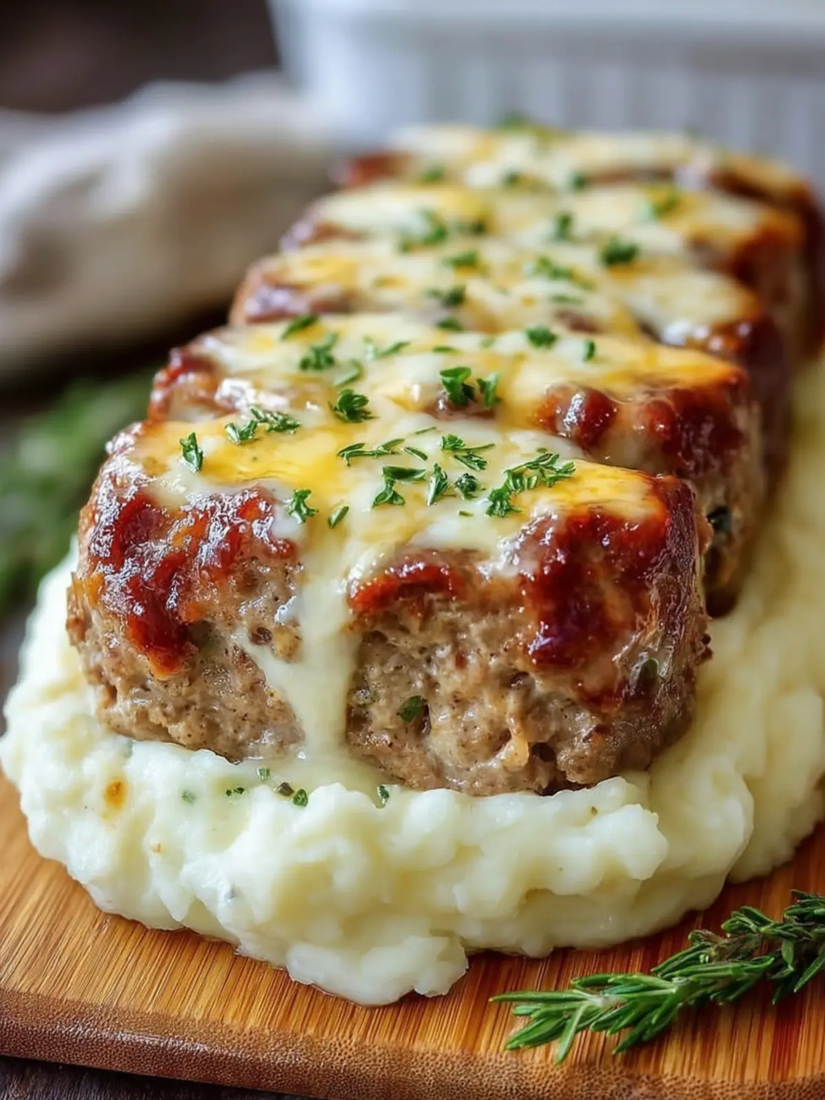 Cheesy Meatloaf with Mashed Potatoes First Image