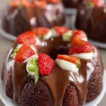 Chocolate Strawberry Bundt Cake Dessert First Image