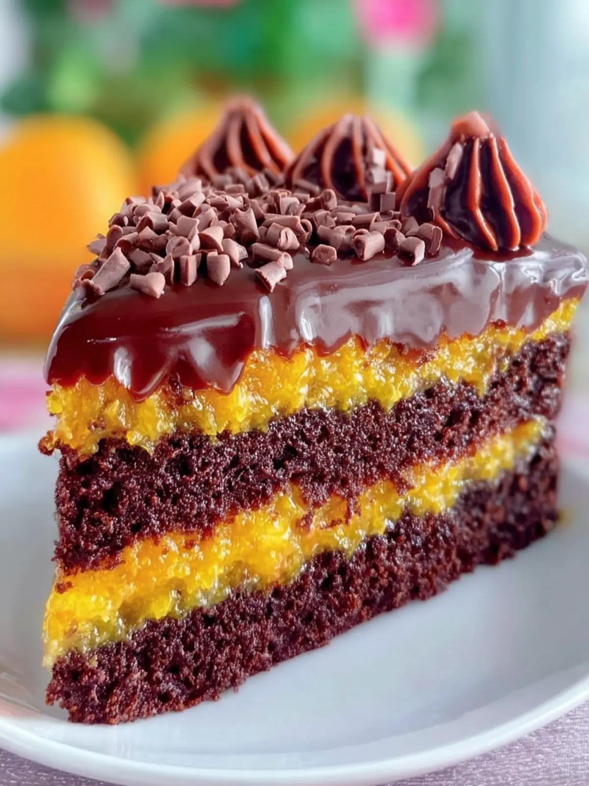 Orange Chocolate Layer Cake First Image