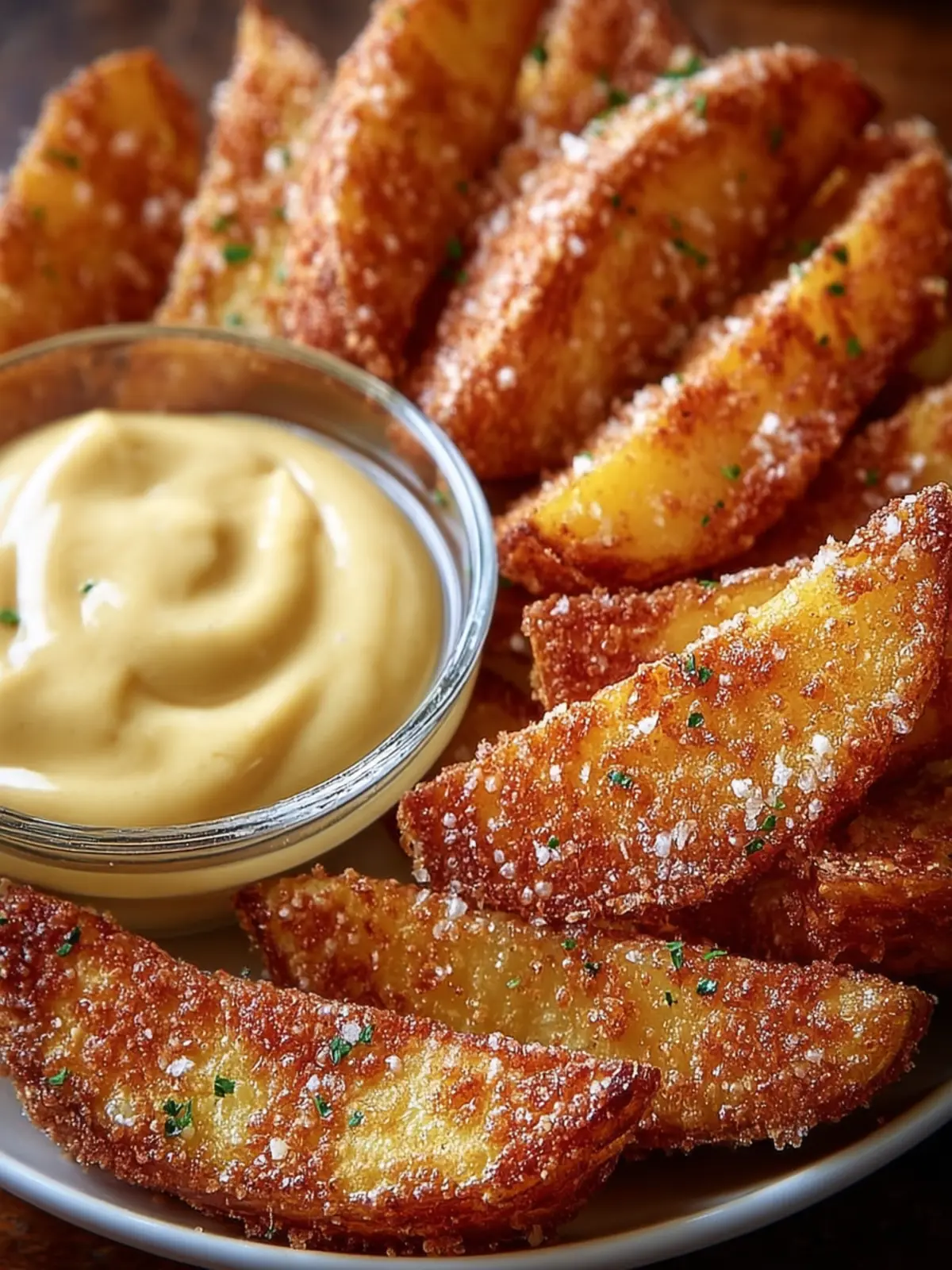 Crispy Potato Wedges with Dip First Image