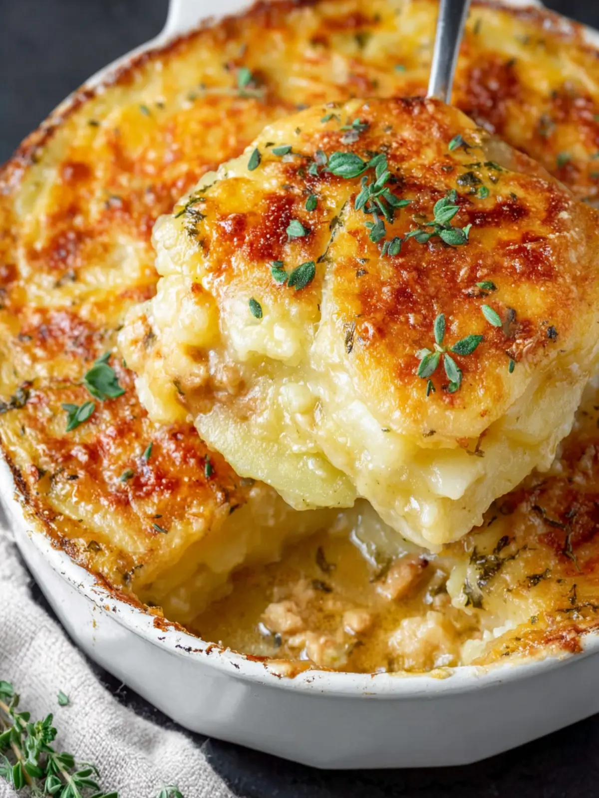 Leftover Turkey Pot Pie Gratin First Image