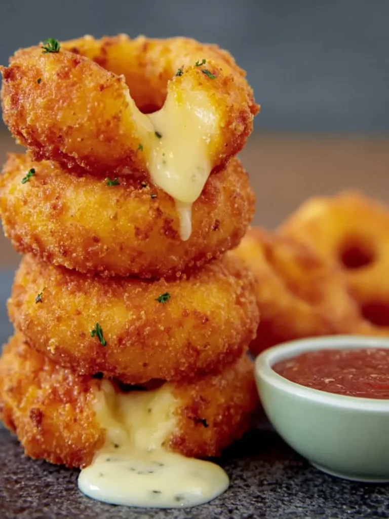 Cheesy Fried Onion Rings Recipe First Image