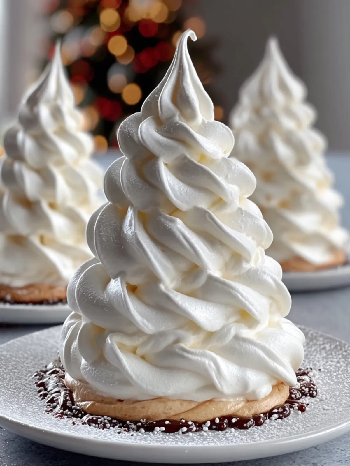 Whipped Meringue Christmas Trees First Image