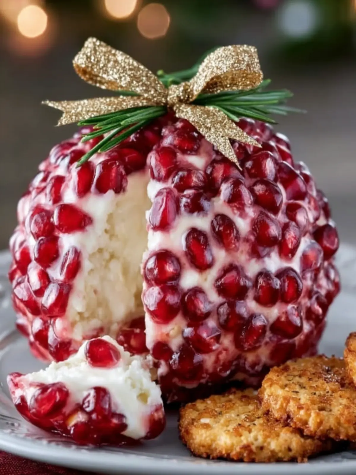 Festive Pomegranate Cheese Ball Recipe First Image