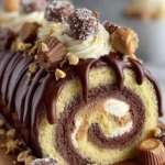 Peanut Butter Chocolate Swiss Roll First Image