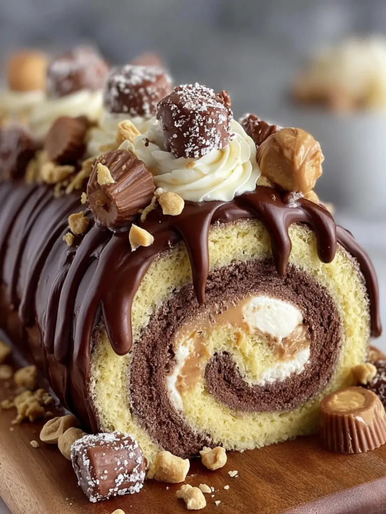 Peanut Butter Chocolate Swiss Roll First Image