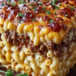 Cheesy Beef Macaroni Casserole First Image