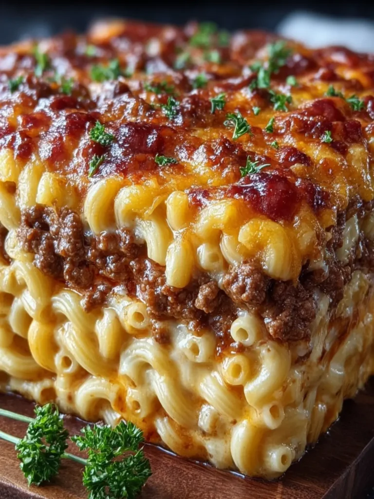 Cheesy Beef Macaroni Casserole First Image