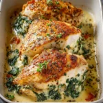 Easy Creamy Spinach and Cheese Stuffed Chicken First Image