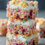 Fruity Pebble Rice Crispy Treats First Image