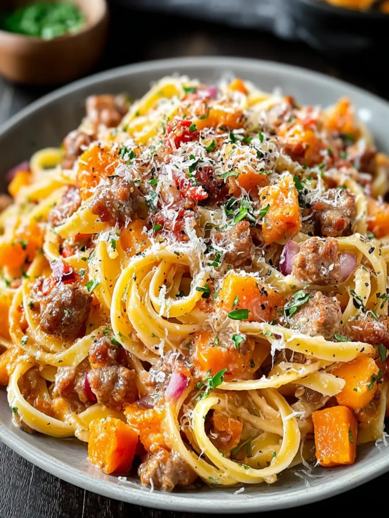Creamy Sausage Pasta with Sweet Potato – Comfort Food Bliss First Image