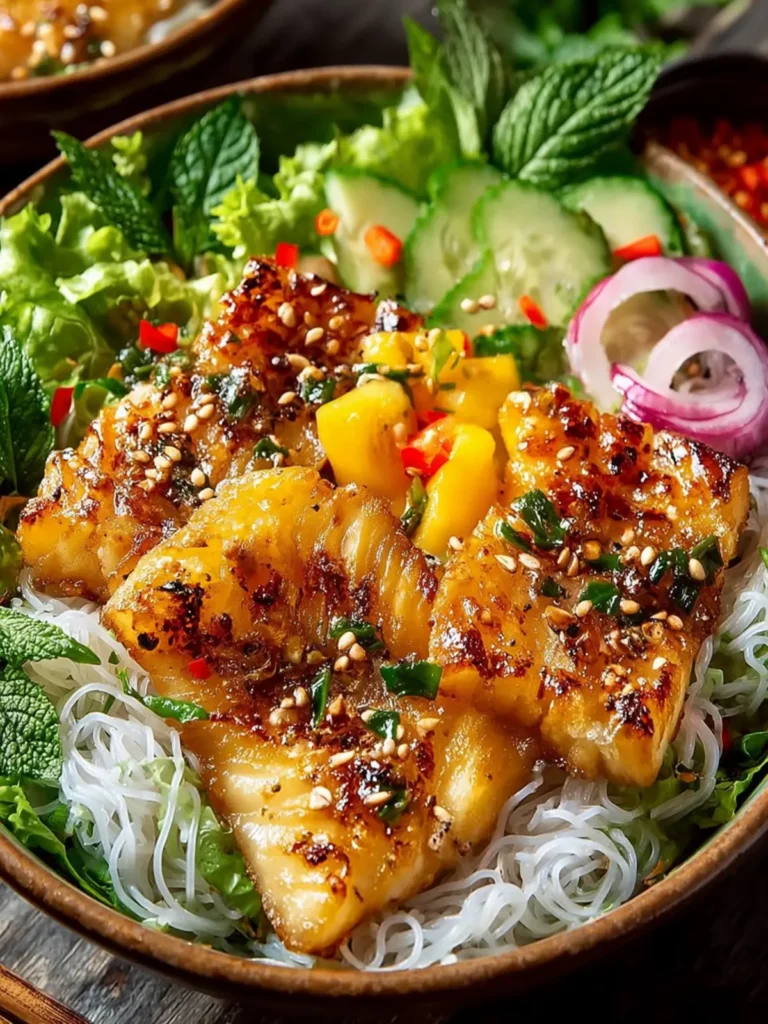 Vietnamese Turmeric Sole Bowls with Vermicelli First Image