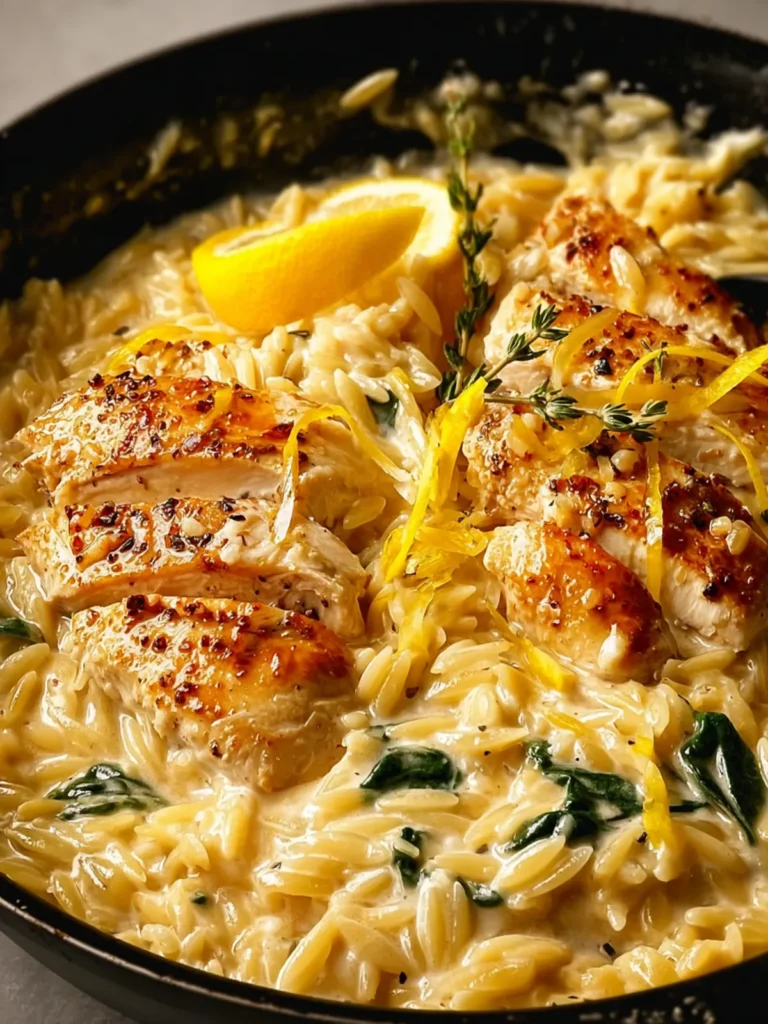 Creamy Lemon Chicken Orzo First Image