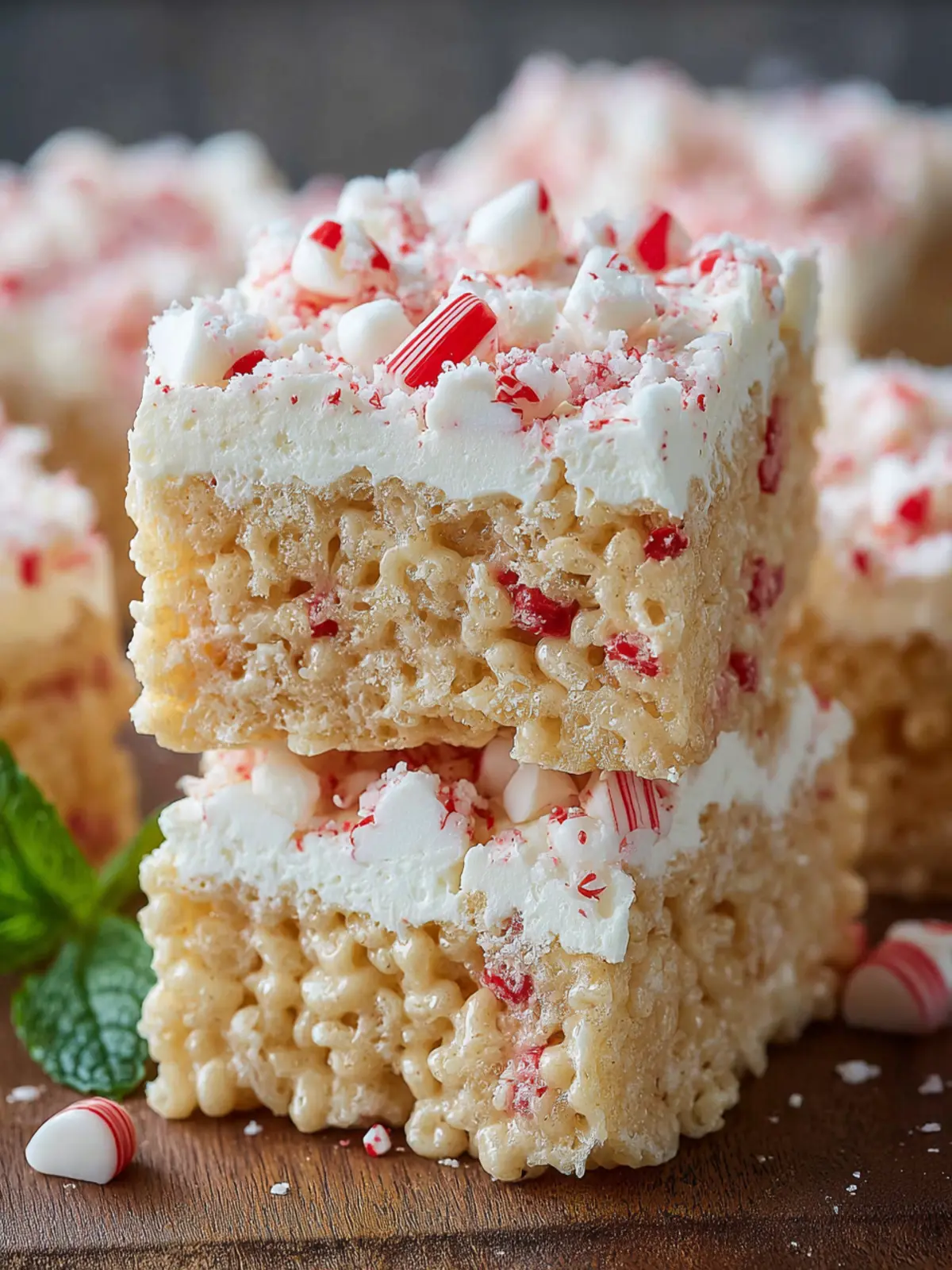 Peppermint Rice Krispie Treats First Image