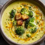 Vegan Broccoli Cheddar Soup Recipe First Image