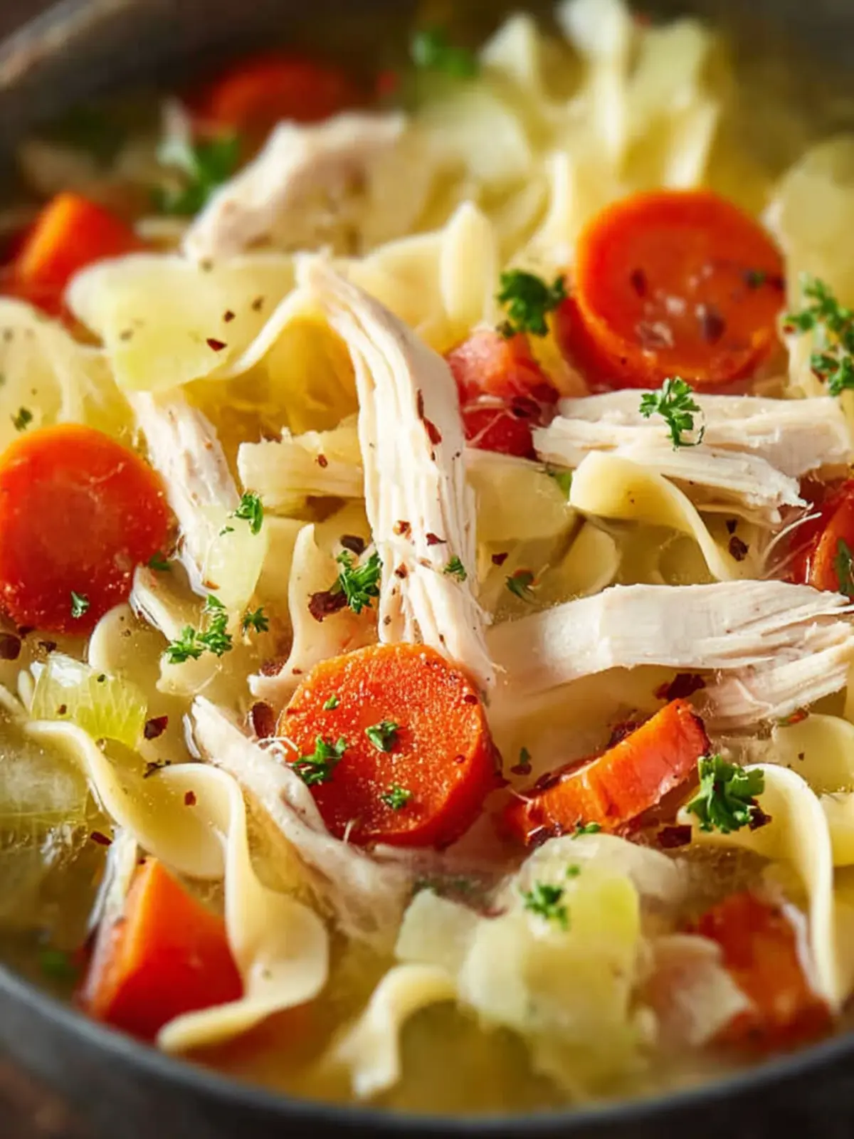 Shredded Chicken Noodle Soup First Image