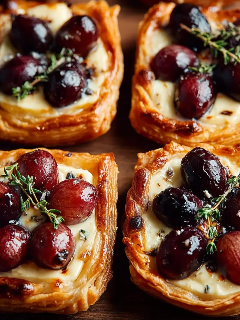 Irresistible Roasted Grape and Brie Tartlets Recipe First Image