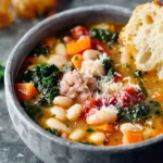 Slow Cooker Tuscan White Bean Soup First Image
