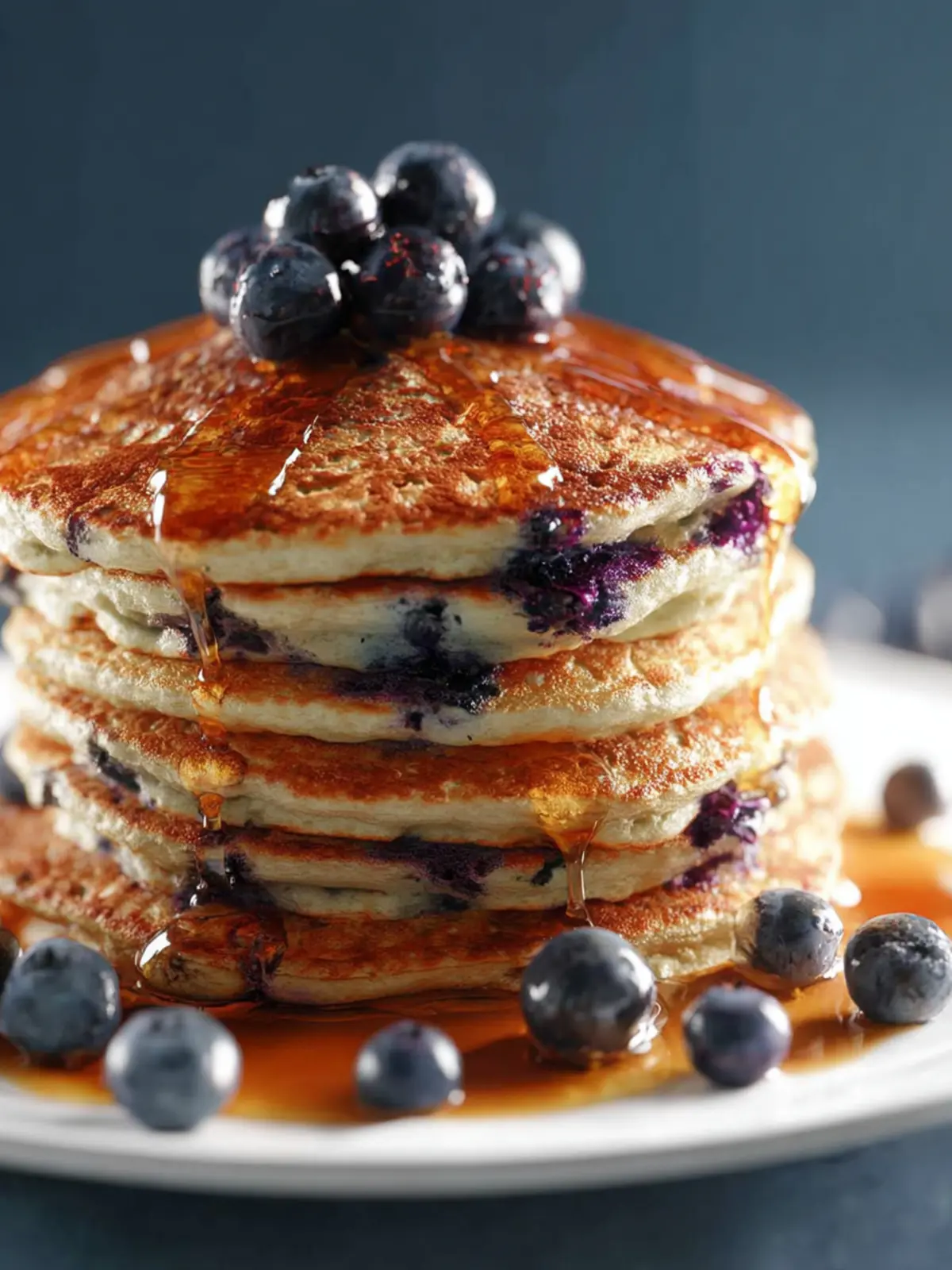 Blueberry Protein Pancakes First Image