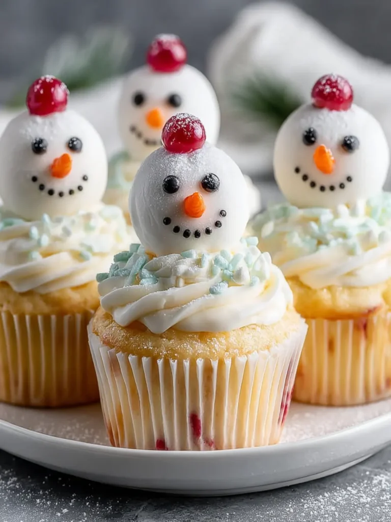 Fun Snowman Cupcakes Recipe Perfect for Winter Treats First Image