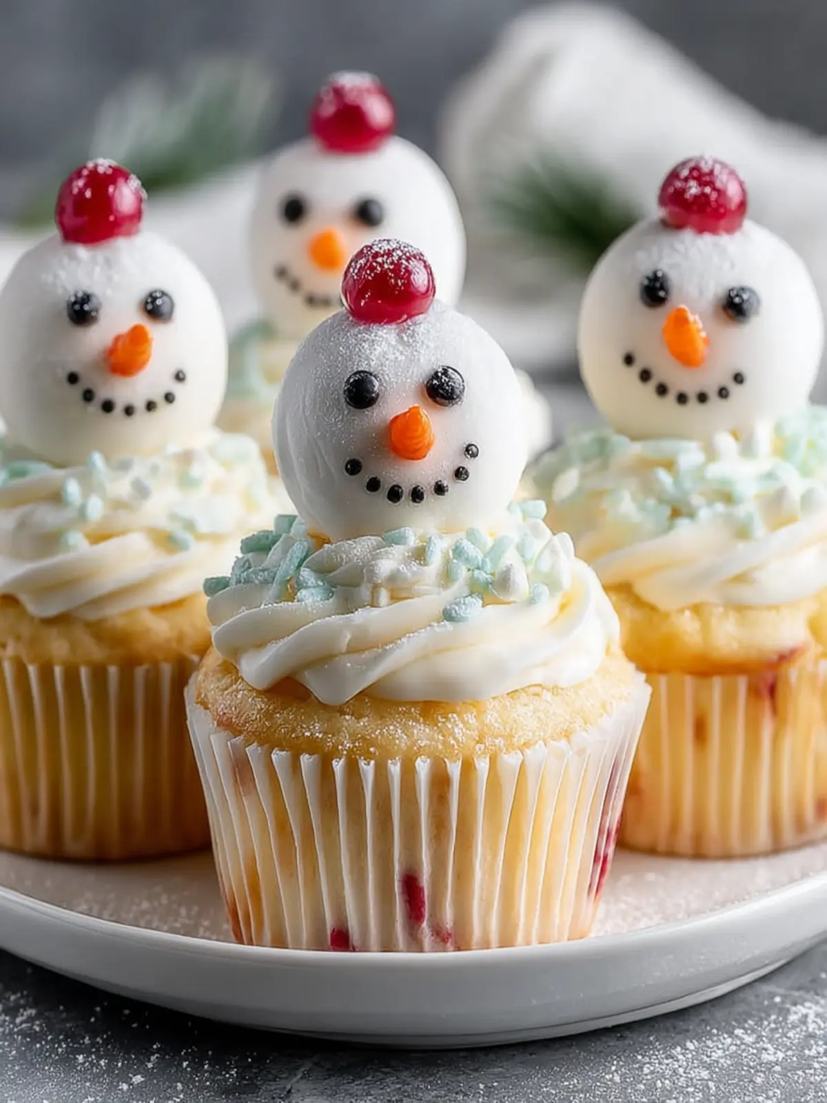 Fun Snowman Cupcakes Recipe Perfect for Winter Treats First Image