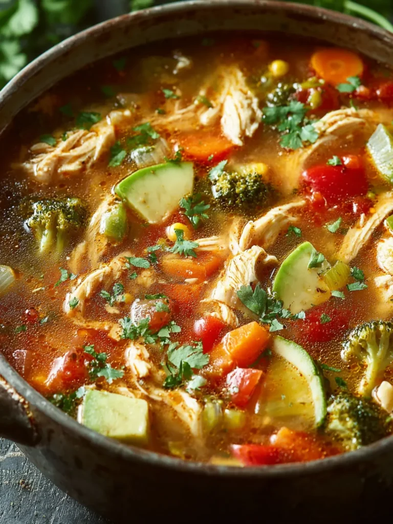 Chicken & Vegetable Mexican-Style Soup with Cilantro: A Comforting, Flavor-Packed Dinner First Image