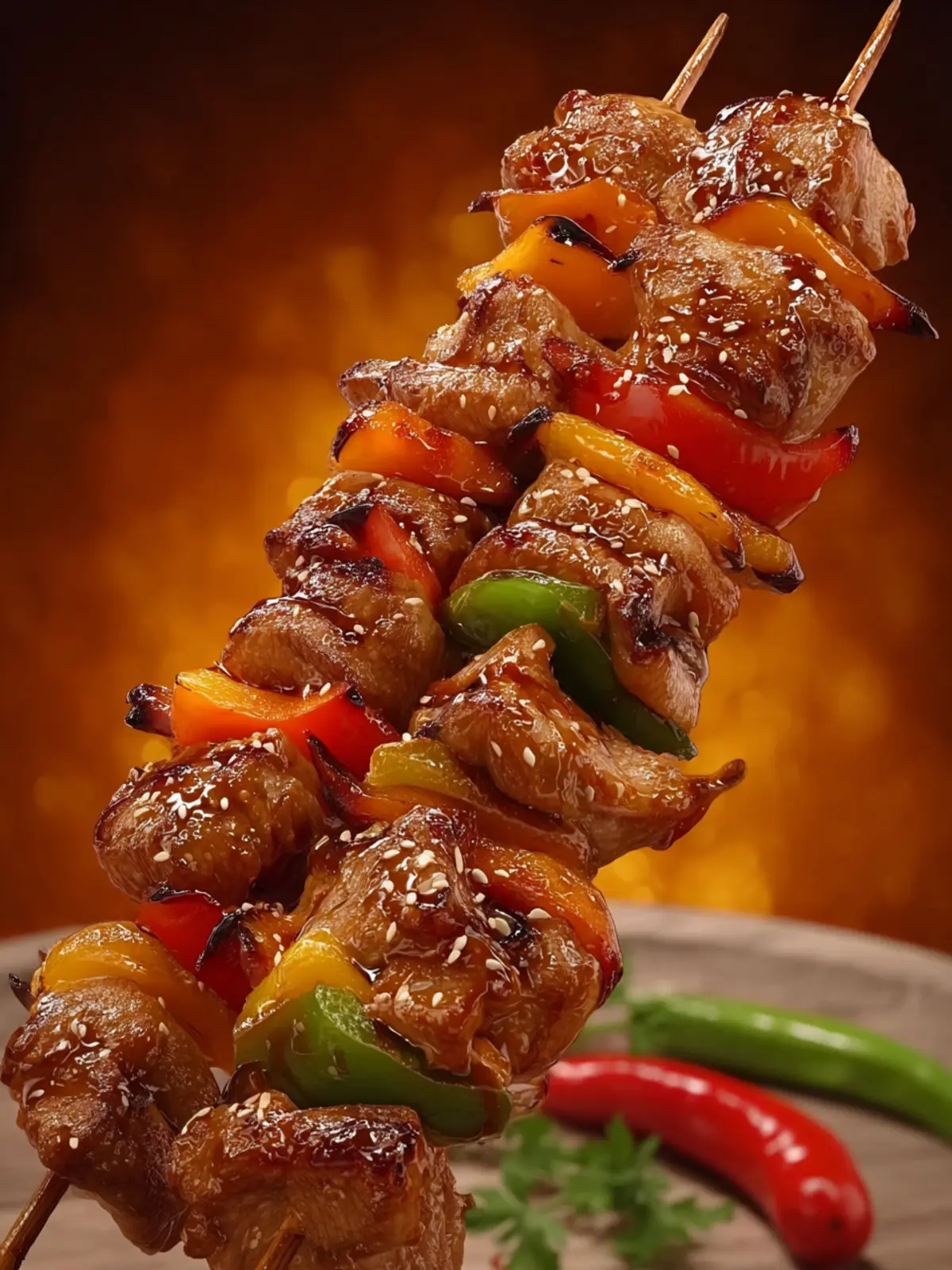 Chinese chicken on a stick First Image