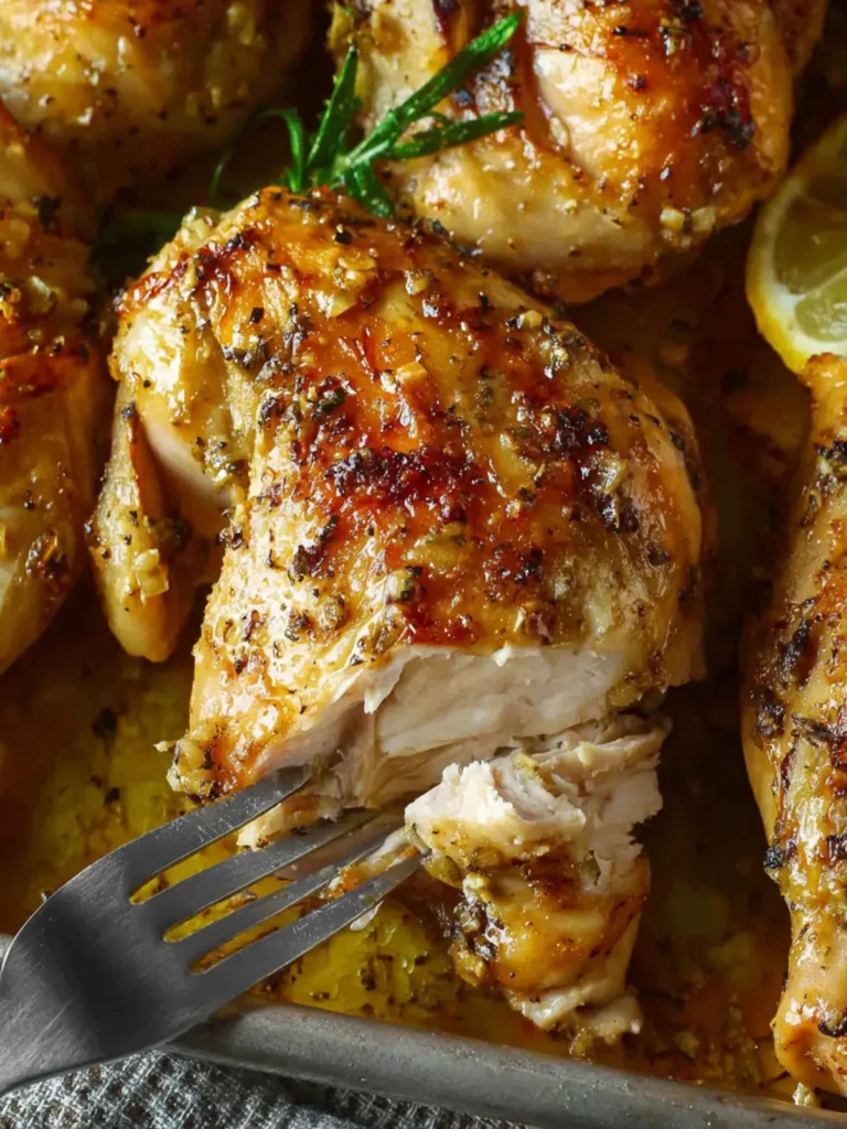 Slow Cooker Whole Garlic Butter Chicken First Image