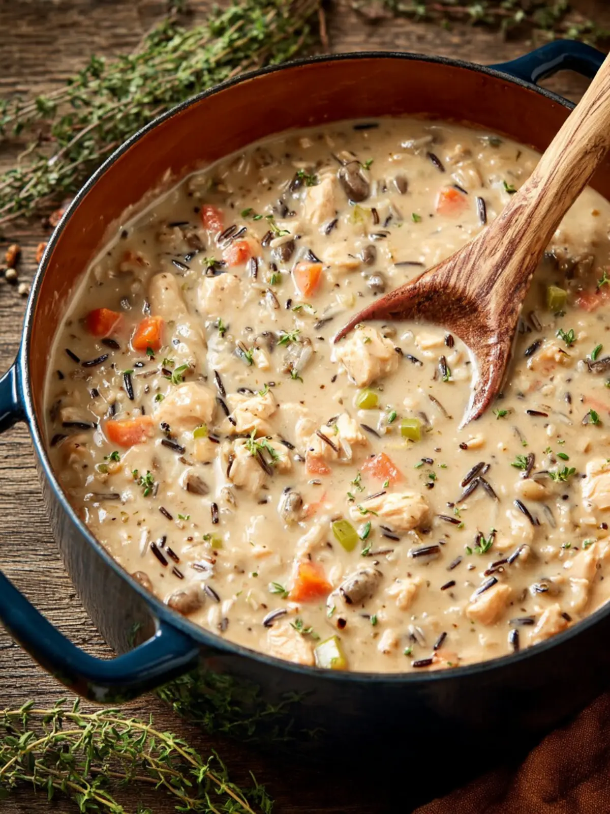 Creamy Chicken Wild Rice Soup First Image