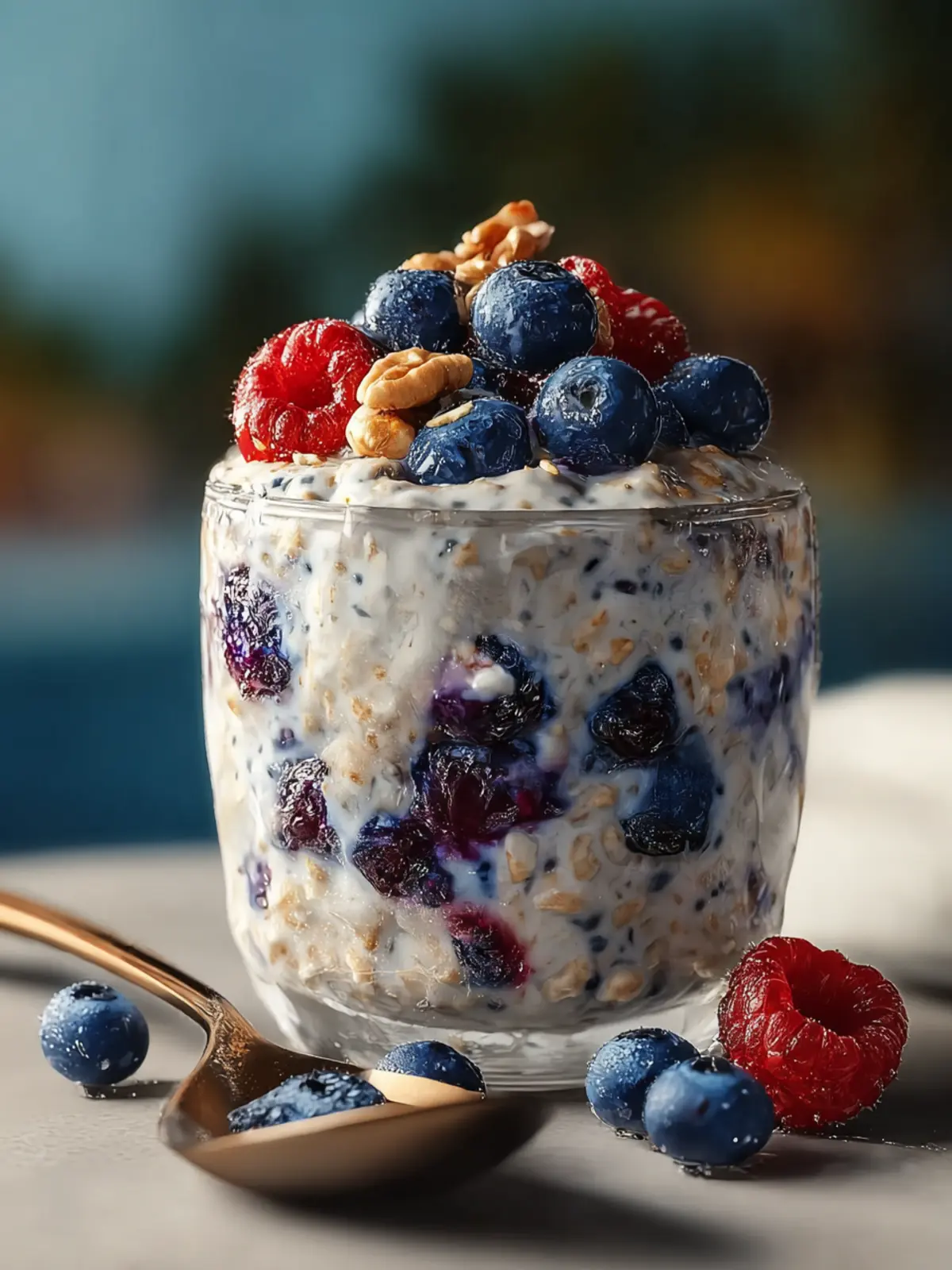 Blueberry Overnight Oats With Yogurt First Image