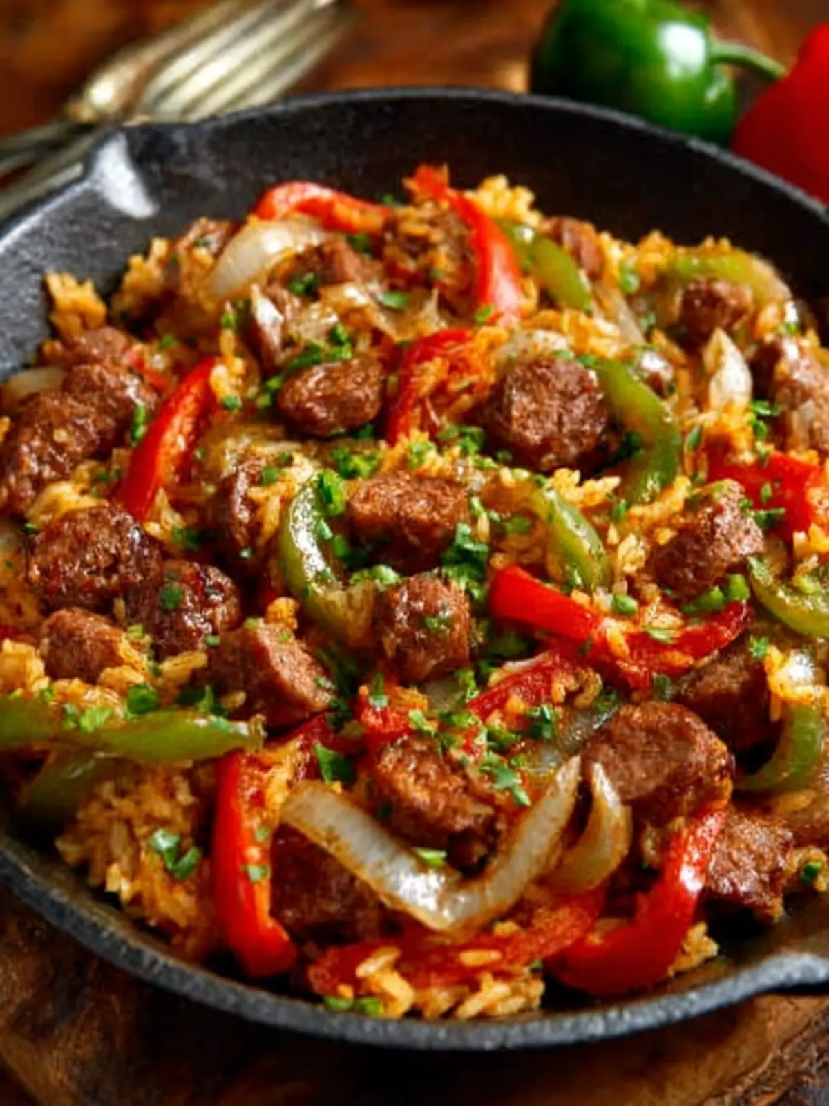 One-Pan Cajun Sausage and Rice Skillet First Image