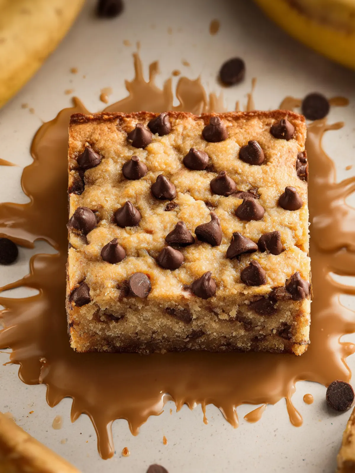 Chocolate Chip Banana Bars (Banana Snack Bars) First Image