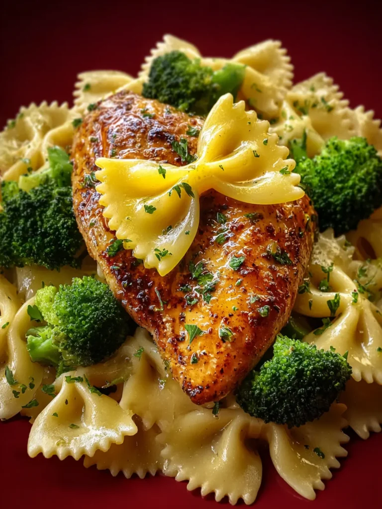 Cowboy Butter Lemon Bowtie Chicken with Broccoli First Image