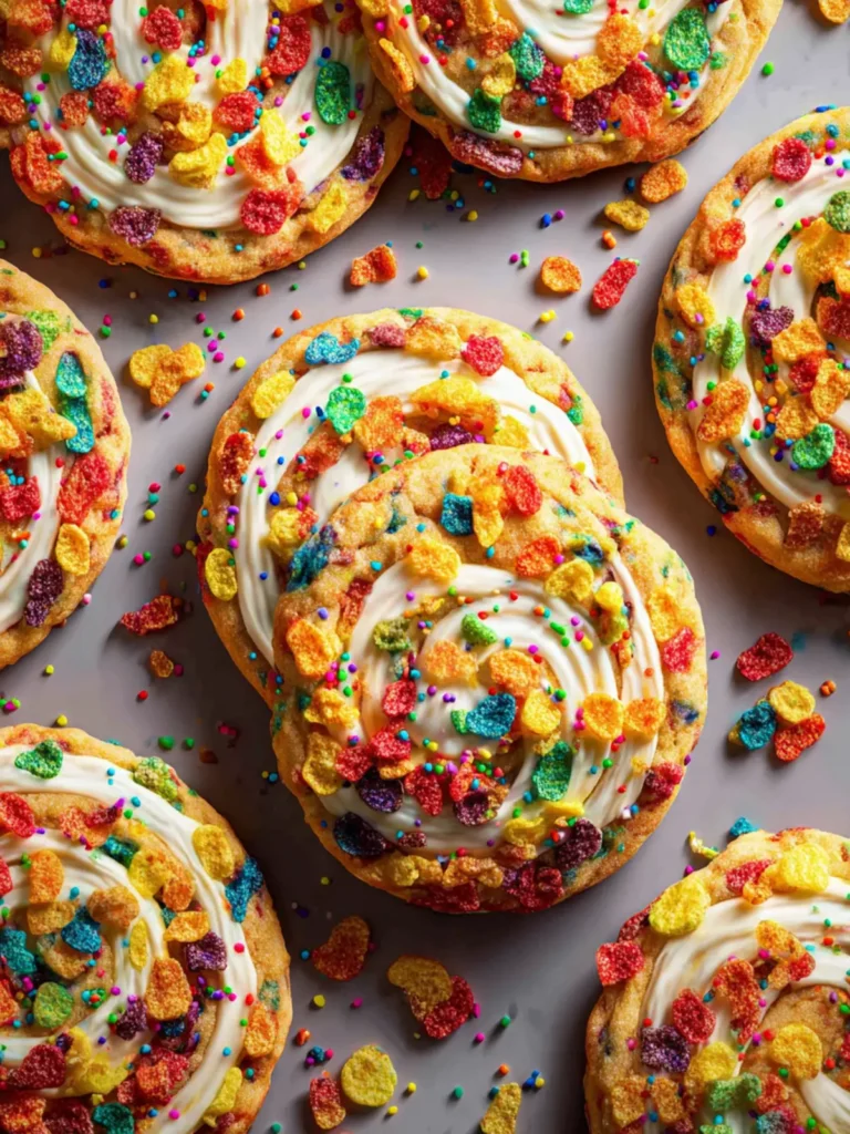 Frosted Fruity Pebbles Cookies First Image