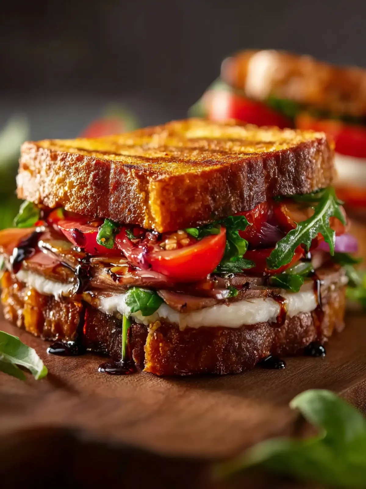 Grilled Balsamic Vinaigrette Sandwich Melt First Image