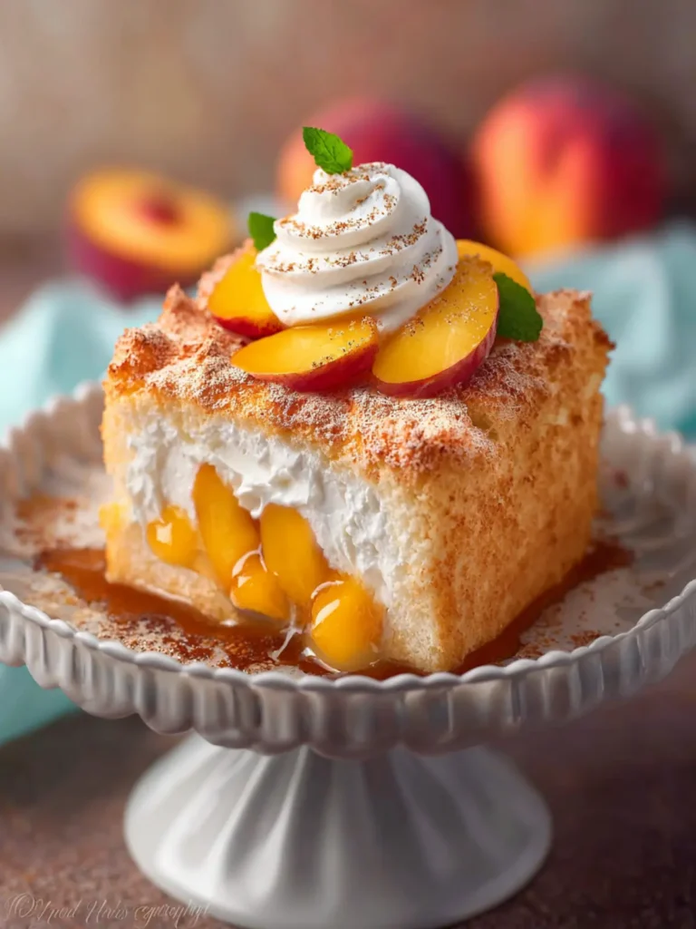 Peach Angel Food Cake First Image
