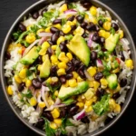 Black Bean Corn Avocado Salad with Rice First Image