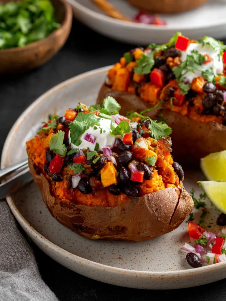 Black Bean Stuffed Sweet Potatoes First Image