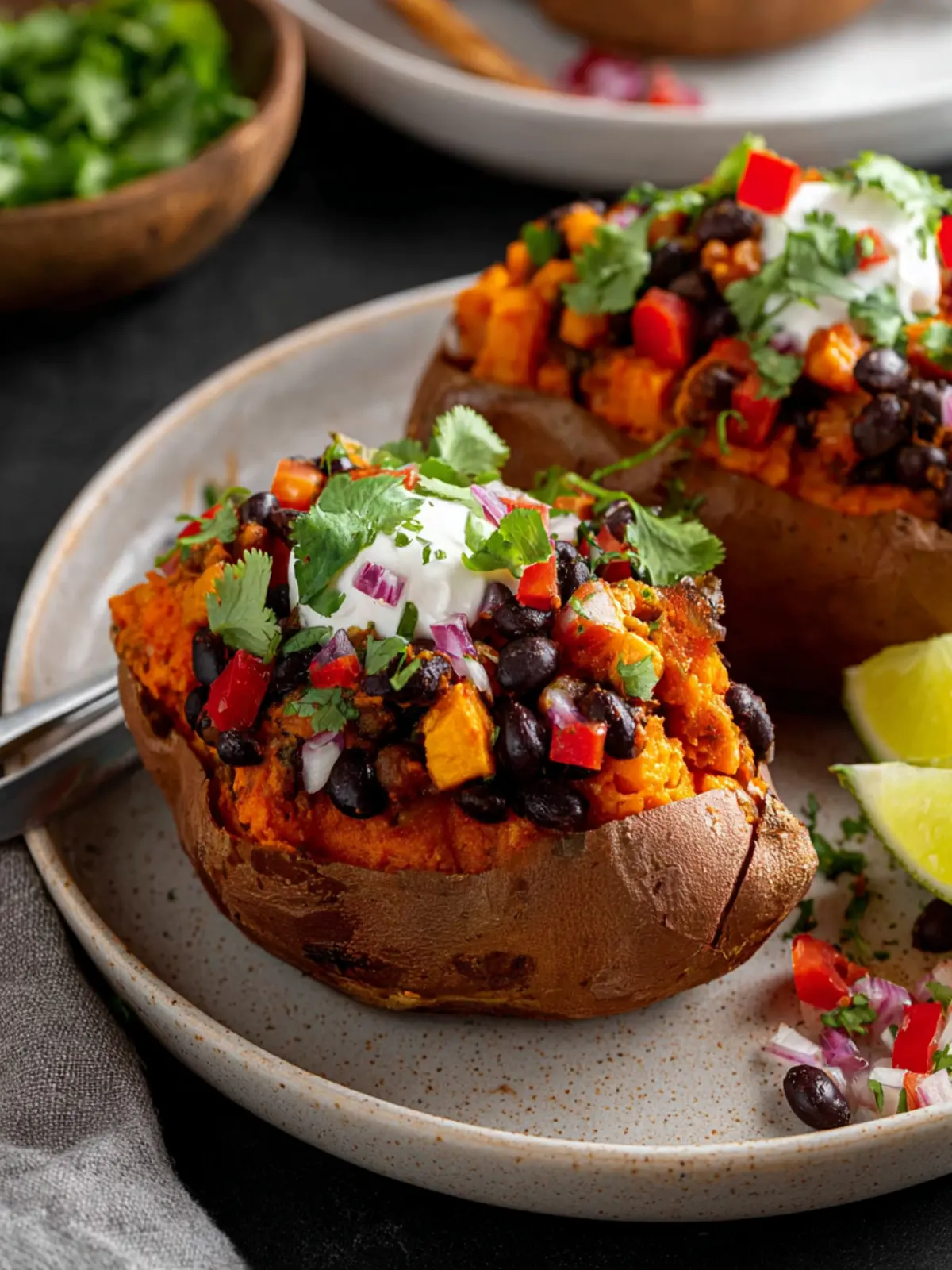 Black Bean Stuffed Sweet Potatoes First Image
