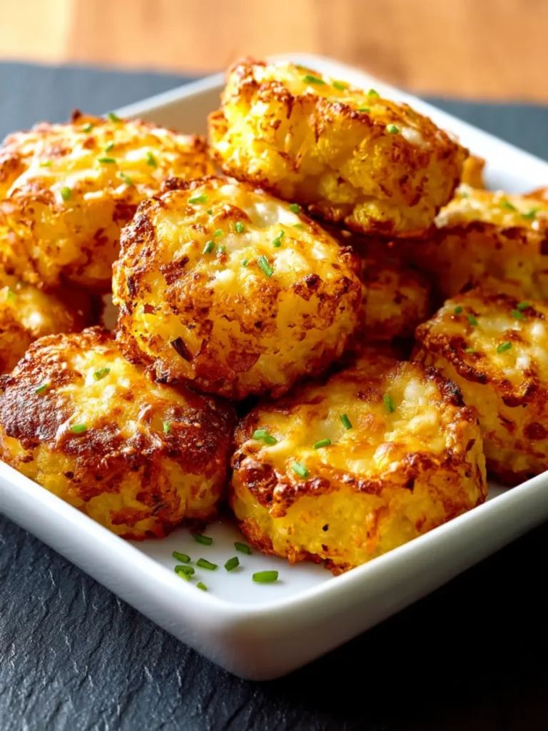 Cheesy Baked Cauliflower Tots First Image