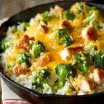 Cheesy Chicken Broccoli & Rice Skillet First Image