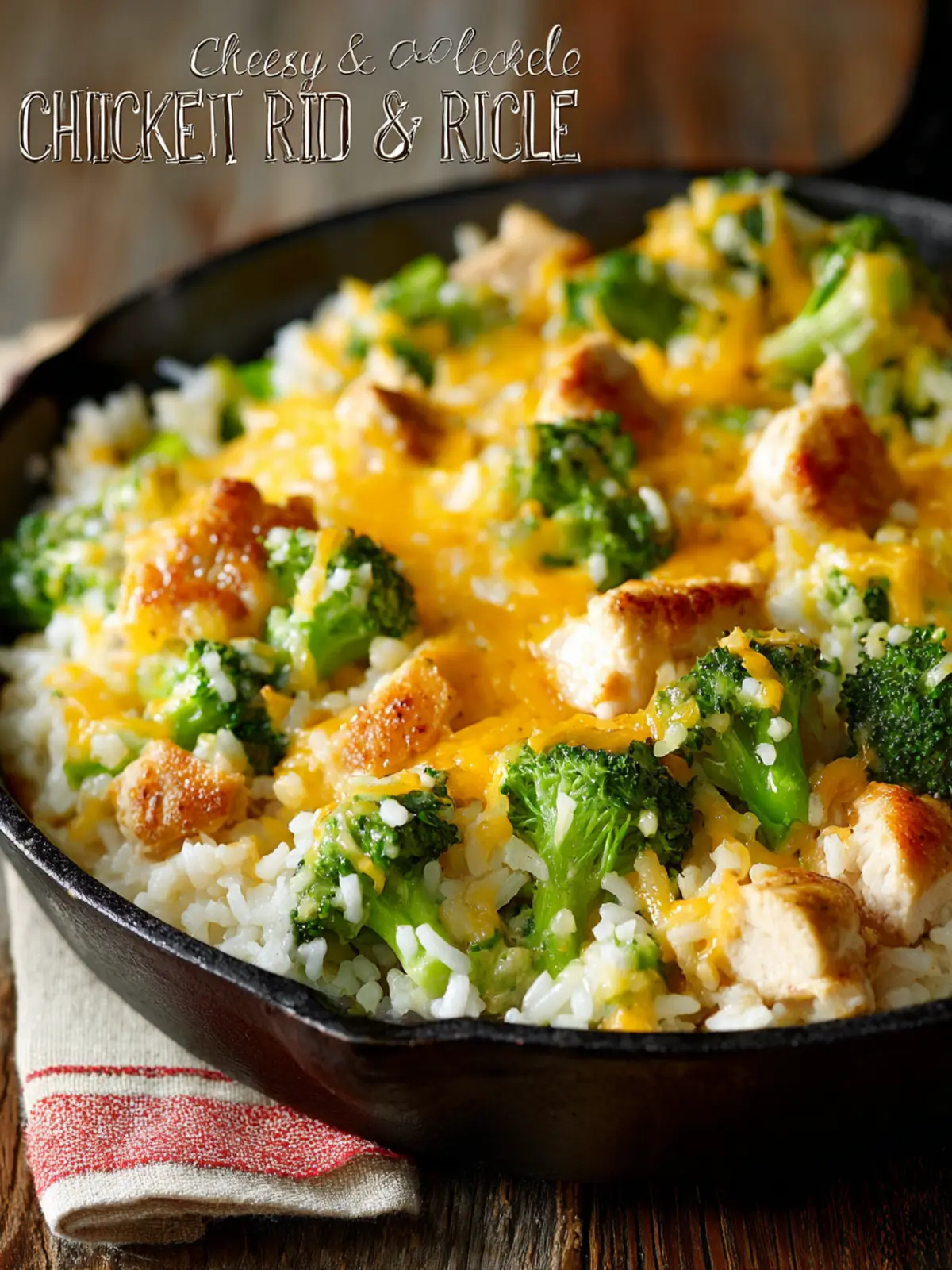Cheesy Chicken Broccoli & Rice Skillet First Image