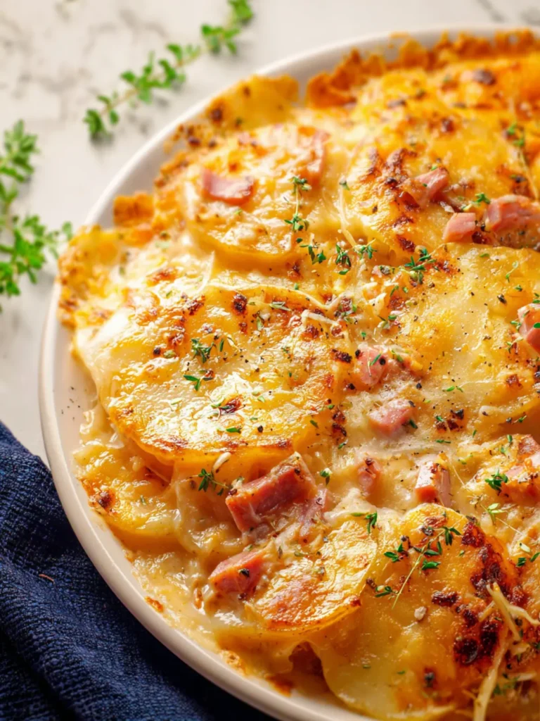 Cheesy Scalloped Potatoes with Ham First Image