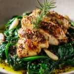 Garlic Chicken Spinach Recipe First Image