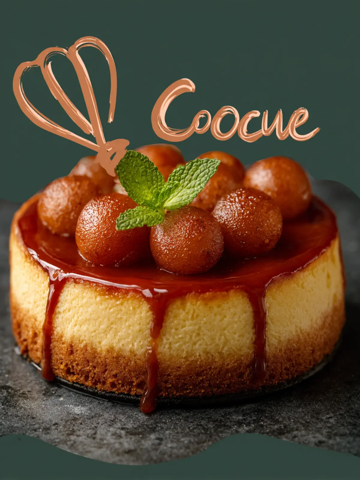 Gulab Jamun Cheesecake (Eggless) Recipe First Image