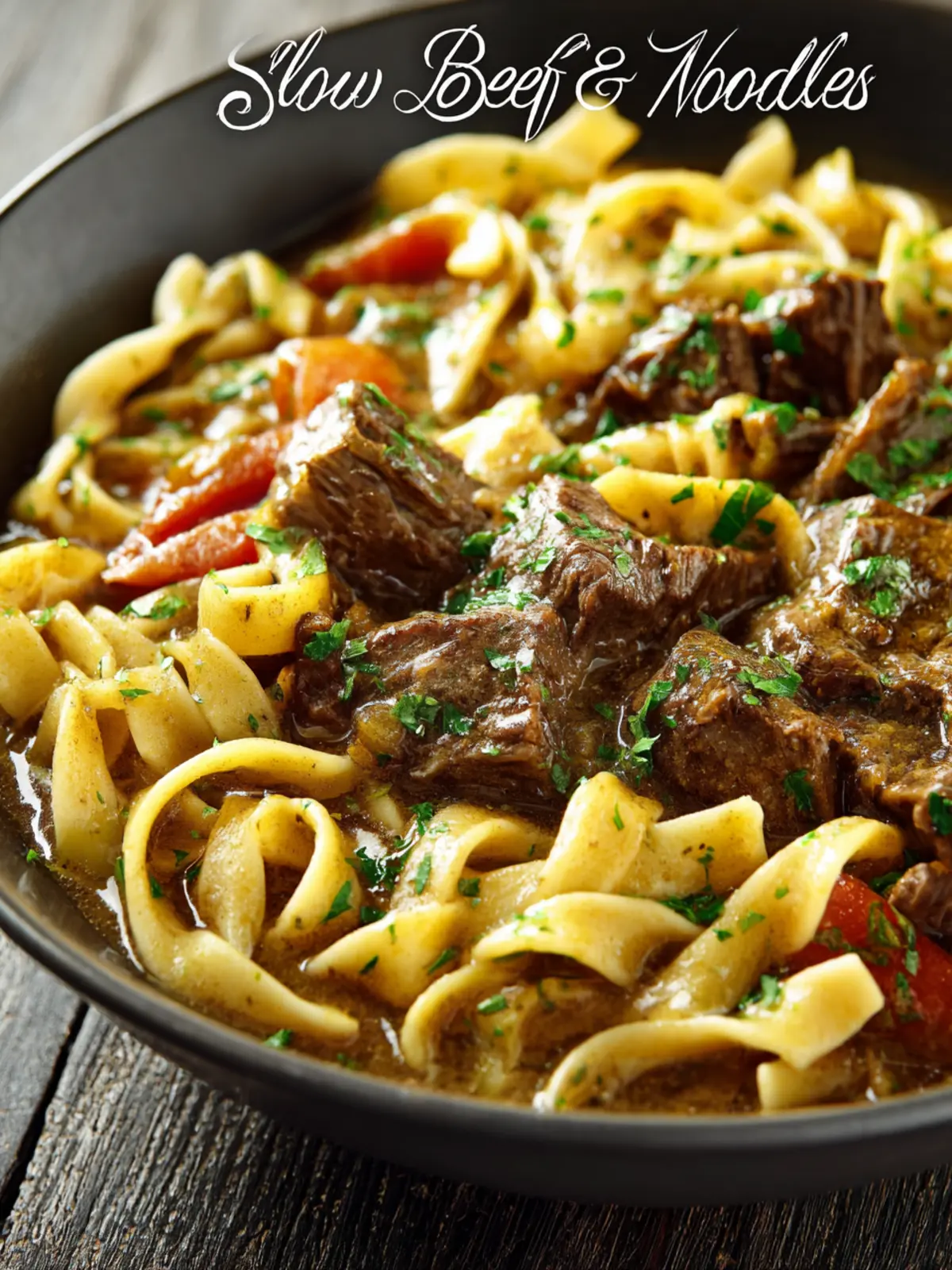 Slow Cooker Beef and Noodles First Image