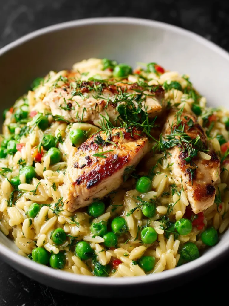 Spring Chicken Orzo With Peas First Image