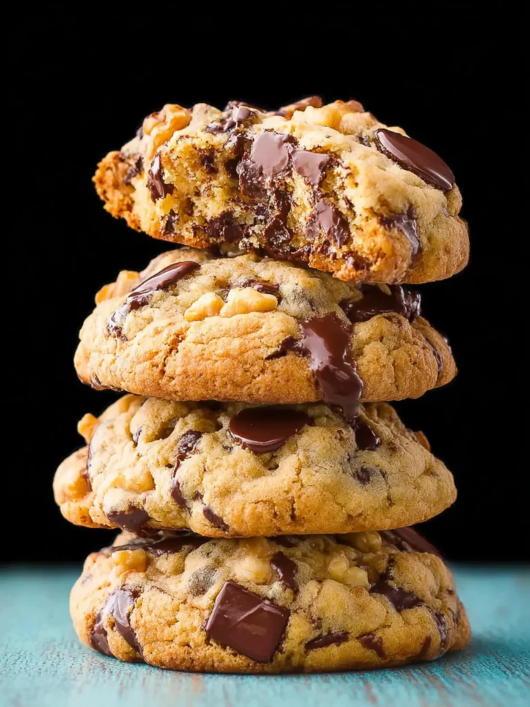 Walnut Loaded Chunky Chocolate Chip Cookies First Image