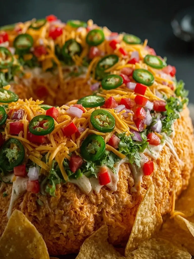 Christmas Taco Cheese Ball Wreath First Image